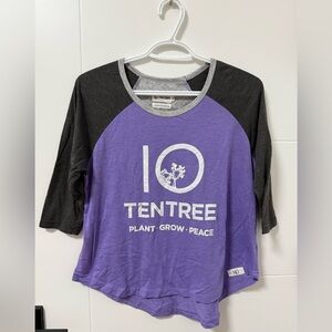 Tentree Purple and Gray Tee